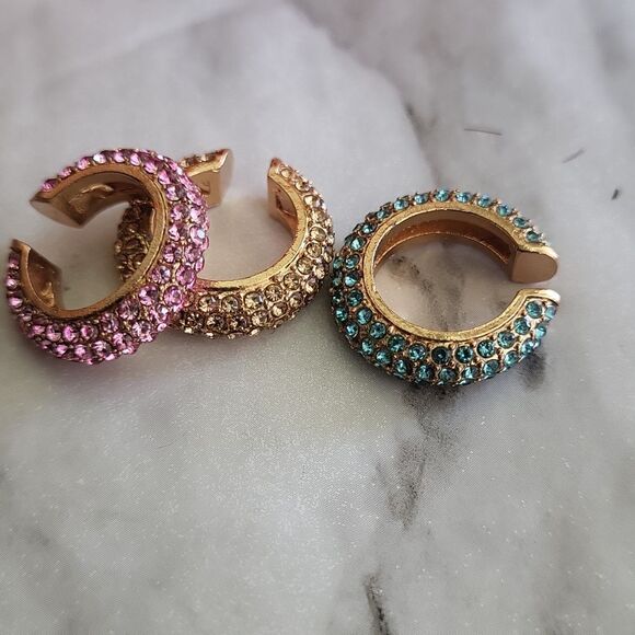 Rhinestone Ear Cuff Set Unique Shiny Decoration Retro Style Jewelry Exquisite - Picture 3 of 11